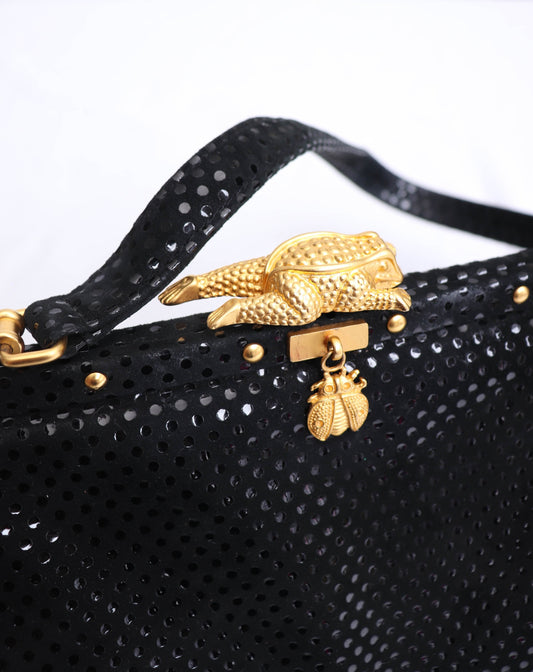 Kwanpen Orange Crocodile Leather 5568 Signature Handbag at 1stDibs