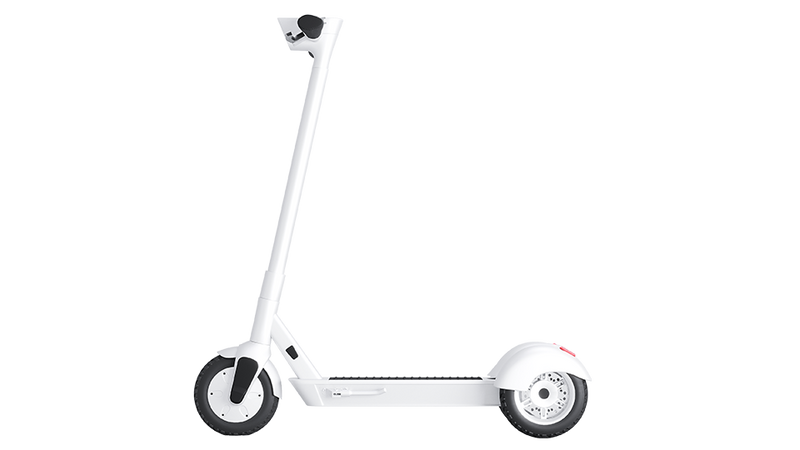 Load image into Gallery viewer, electric scooter three wheel white side view
