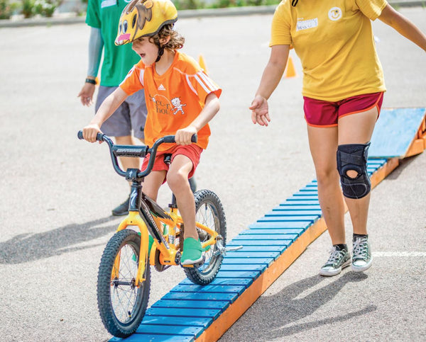 Custom bike ramps for summer camp by OC Ramps