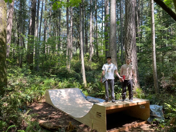 OC Ramps halfpipe in the forest of Washington