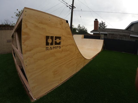 Upclose Side View of OC Ramps Half Pipe