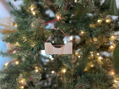 OC Ramps Half Pipe Ornament on a Christmas tree