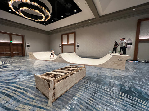 installed spine halfpipe at marriott gaylord rockies resort