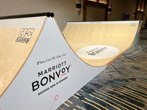 OC Ramps custom Spine Halfpipe branded for Marriott Bonvoy Rewards