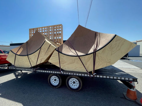 We loaded up all of the materials for the project, including the prefabricated bowl corners and headed out to the installation site on an early, Saturday morning.