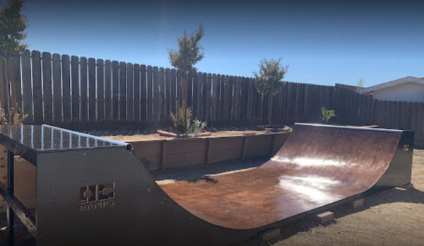 OC Ramps Halfpipe with stain & skate paint
