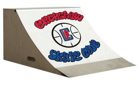 oc ramps quarter pipe mock up with branded logo