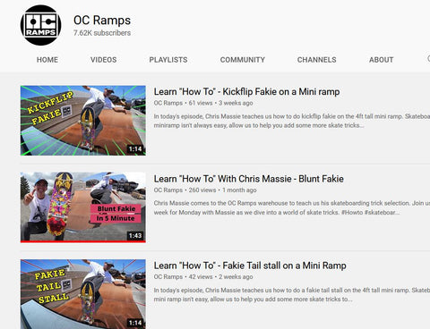 OC Ramps YouTube How To episodes