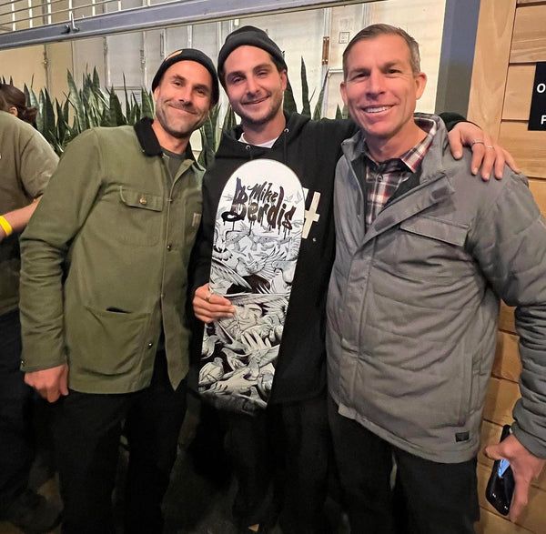 Mike Berdis with Darkstar Skateboard founders