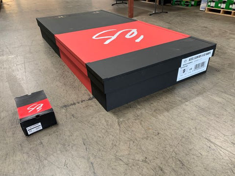 Real ES Shoe Box next to OC Ramps skateable Shoe Box