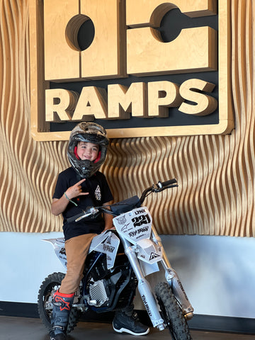 motocross kid at oc ramps halfpipe skatepark