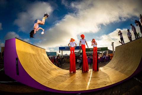 Estrojen on OC Ramps halfpipe x American Express in Santa Monica Pier