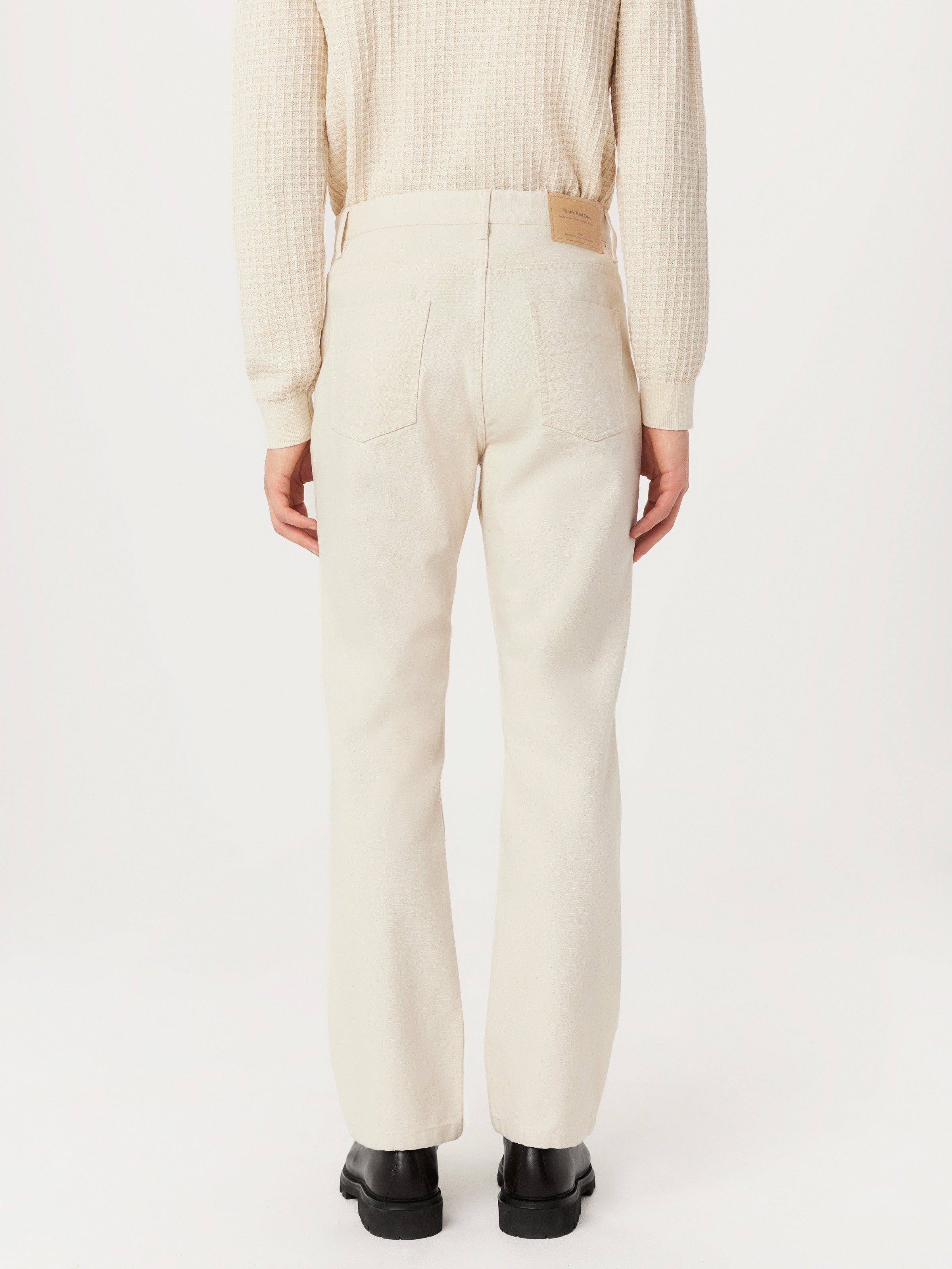 The Joey Straight Pant in Cream