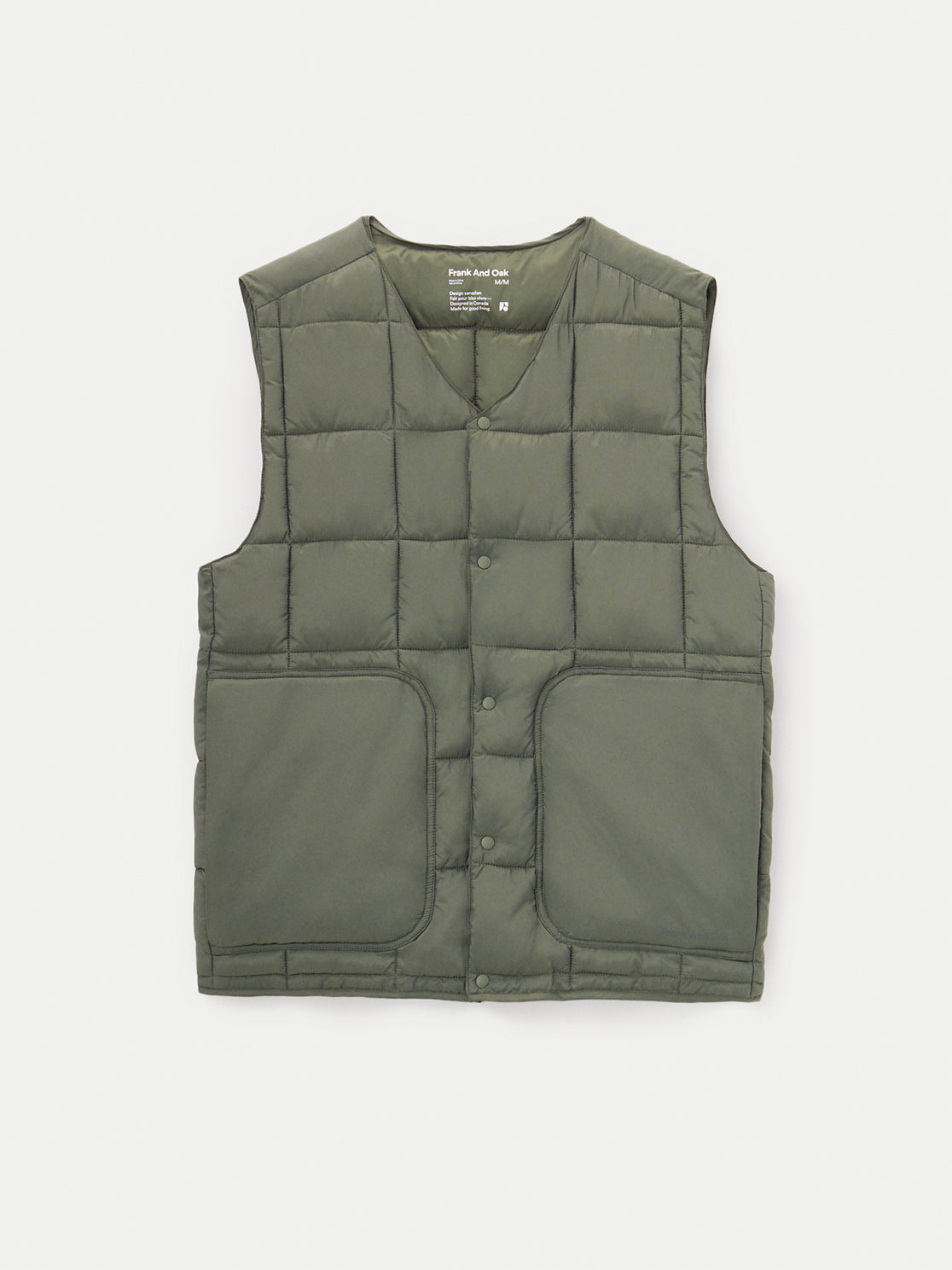 The Aero Quilted Vest in Boreal Green