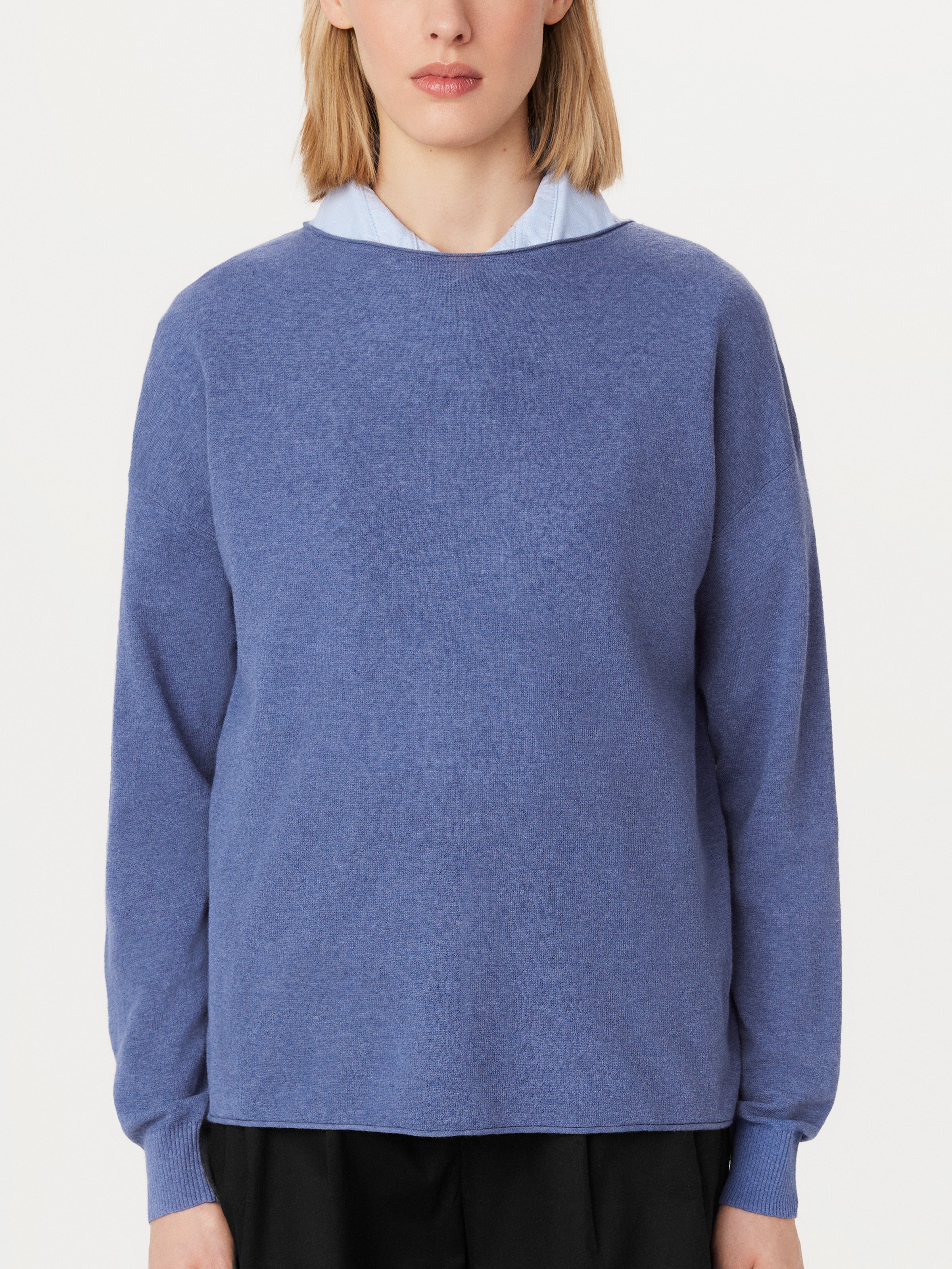 The Lightweight Crewneck Sweater in Cobalt