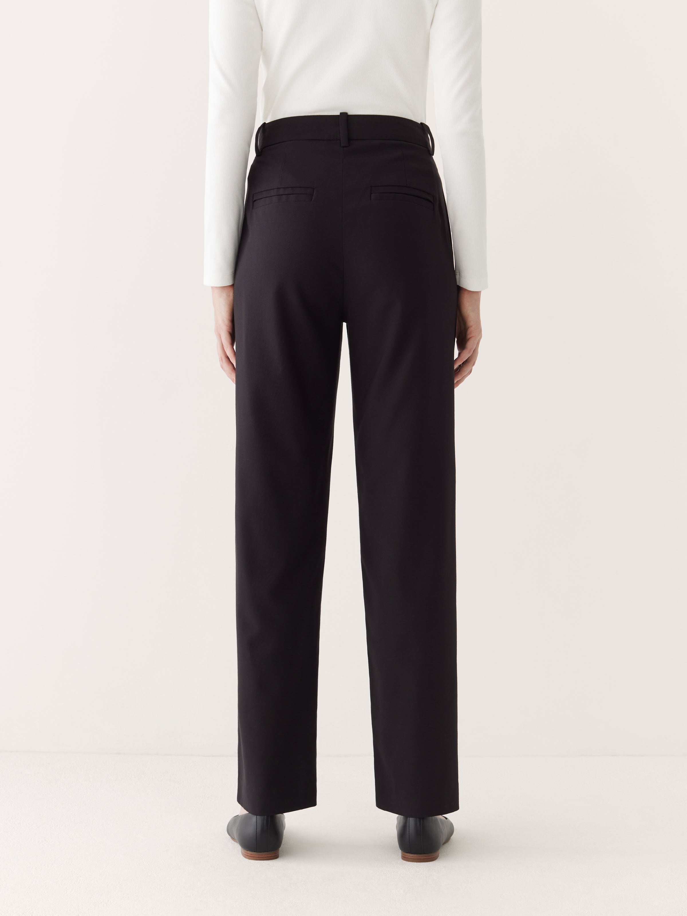 The Jane Straight Pant in Black