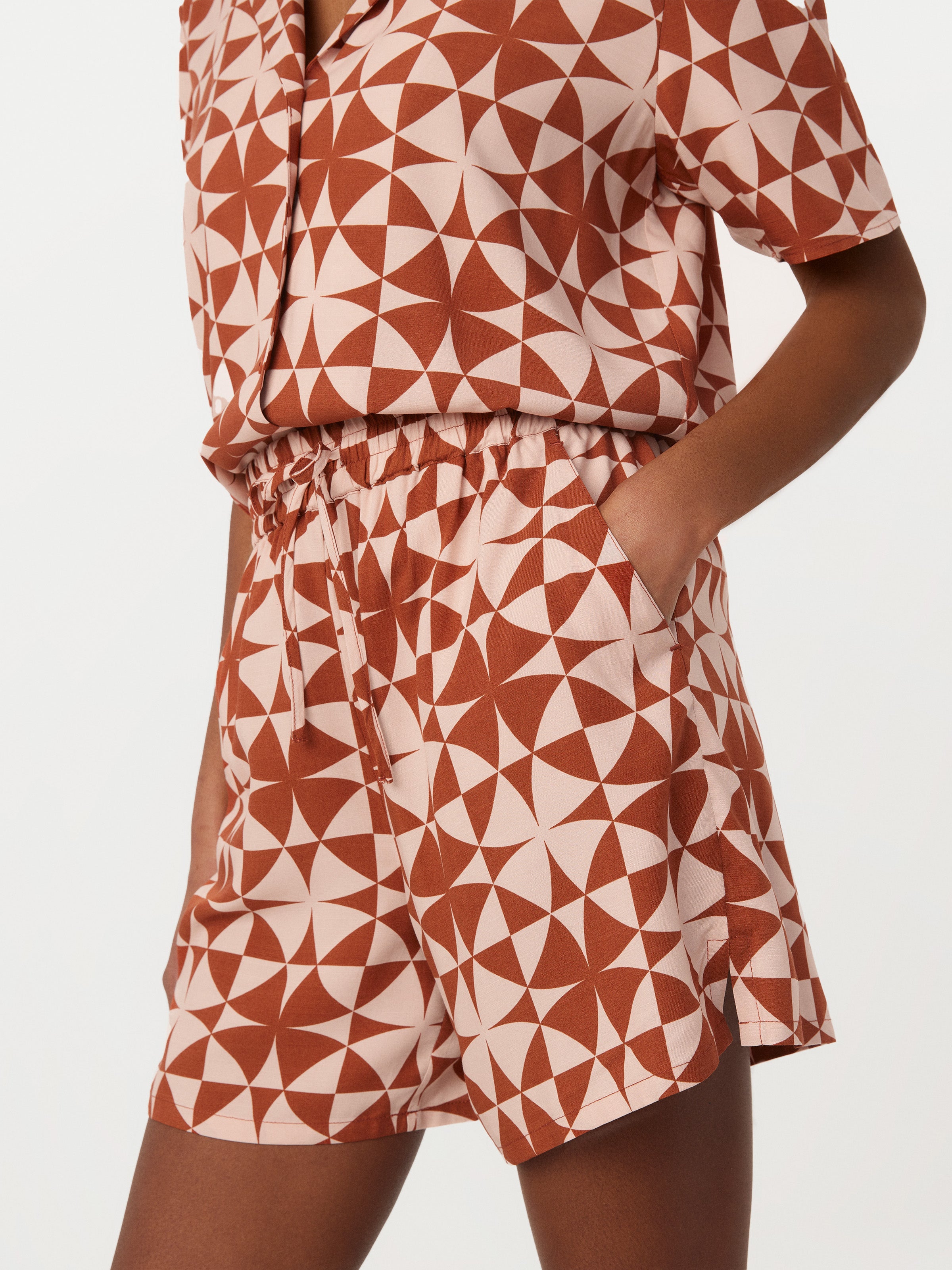 The Annie Pull On Loose Short in Red Clay