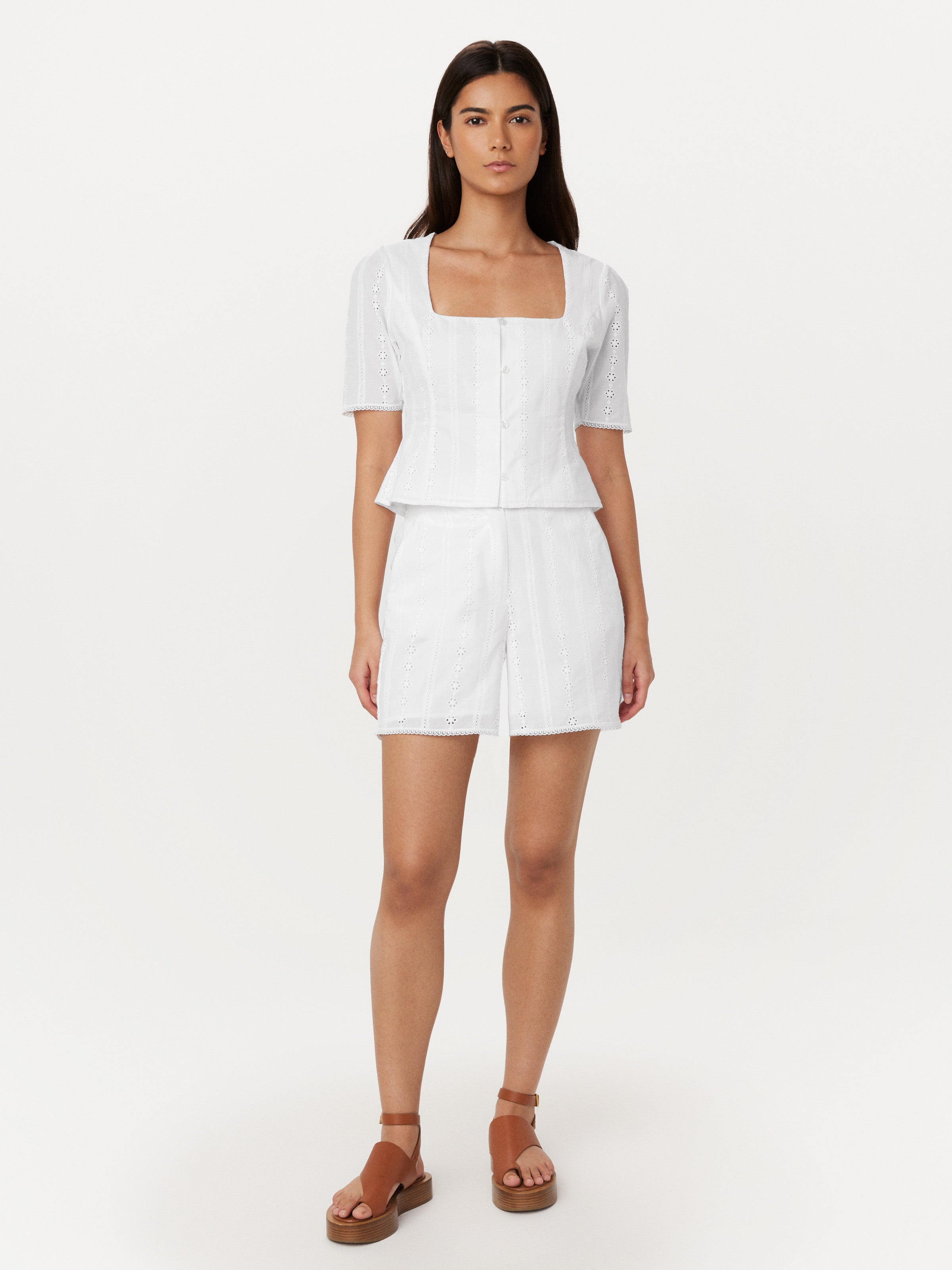 The Annie Pull On Loose Short in White