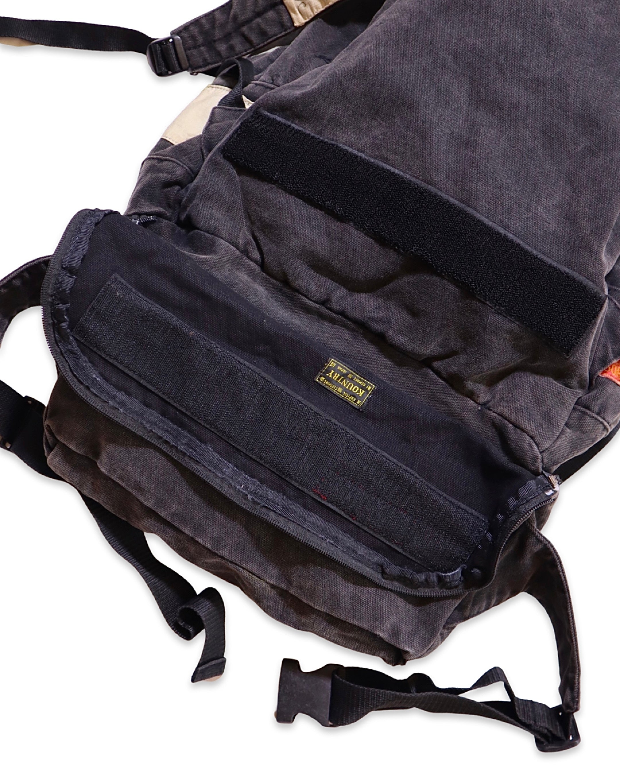 2024春の新作 ARMY Seperate Canvas Kapital Sack 黒 リュック バッグ ...