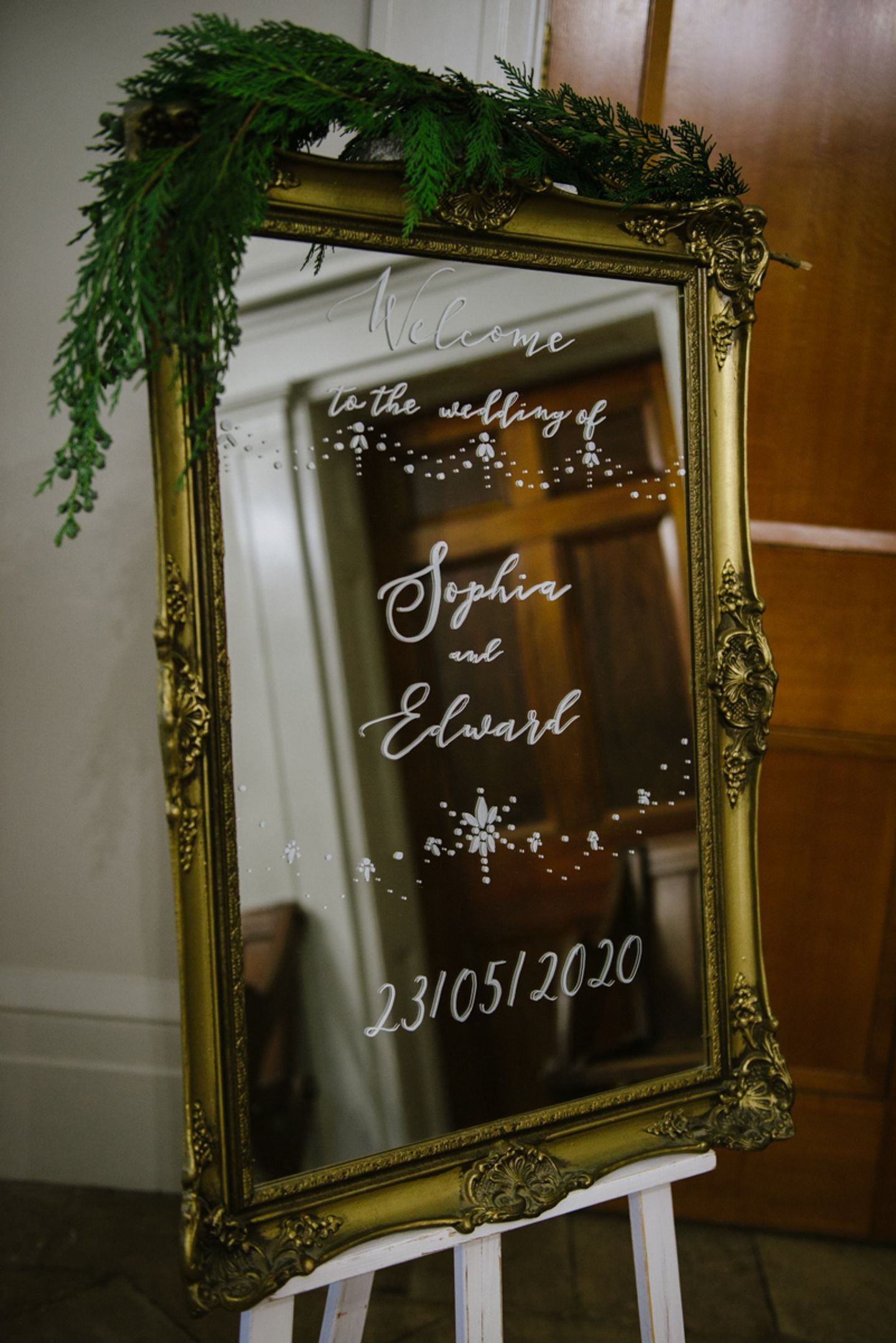 Vintage Gilt Frame Mirror wedding decor 