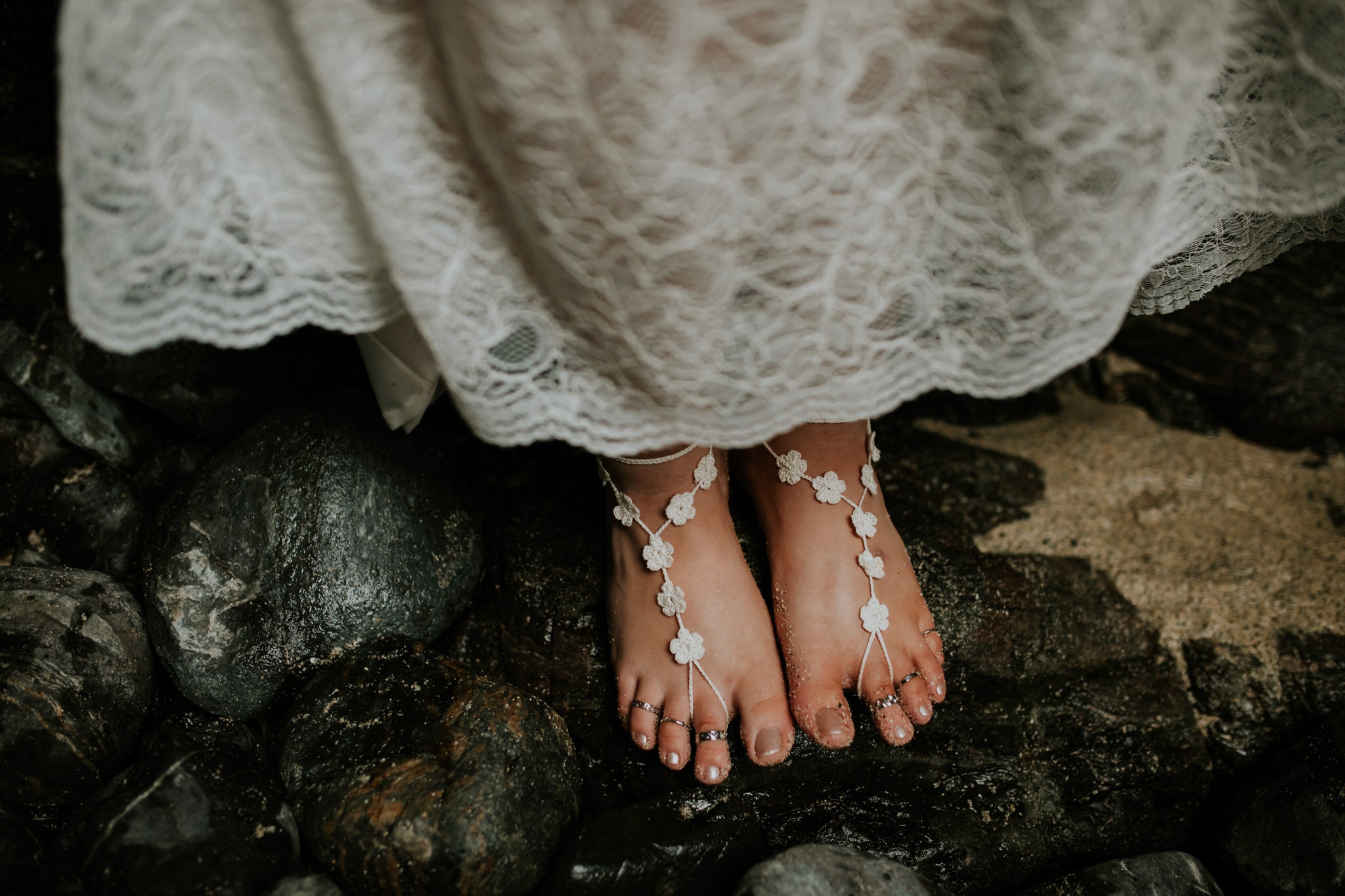 Sandy feet on your wedding day