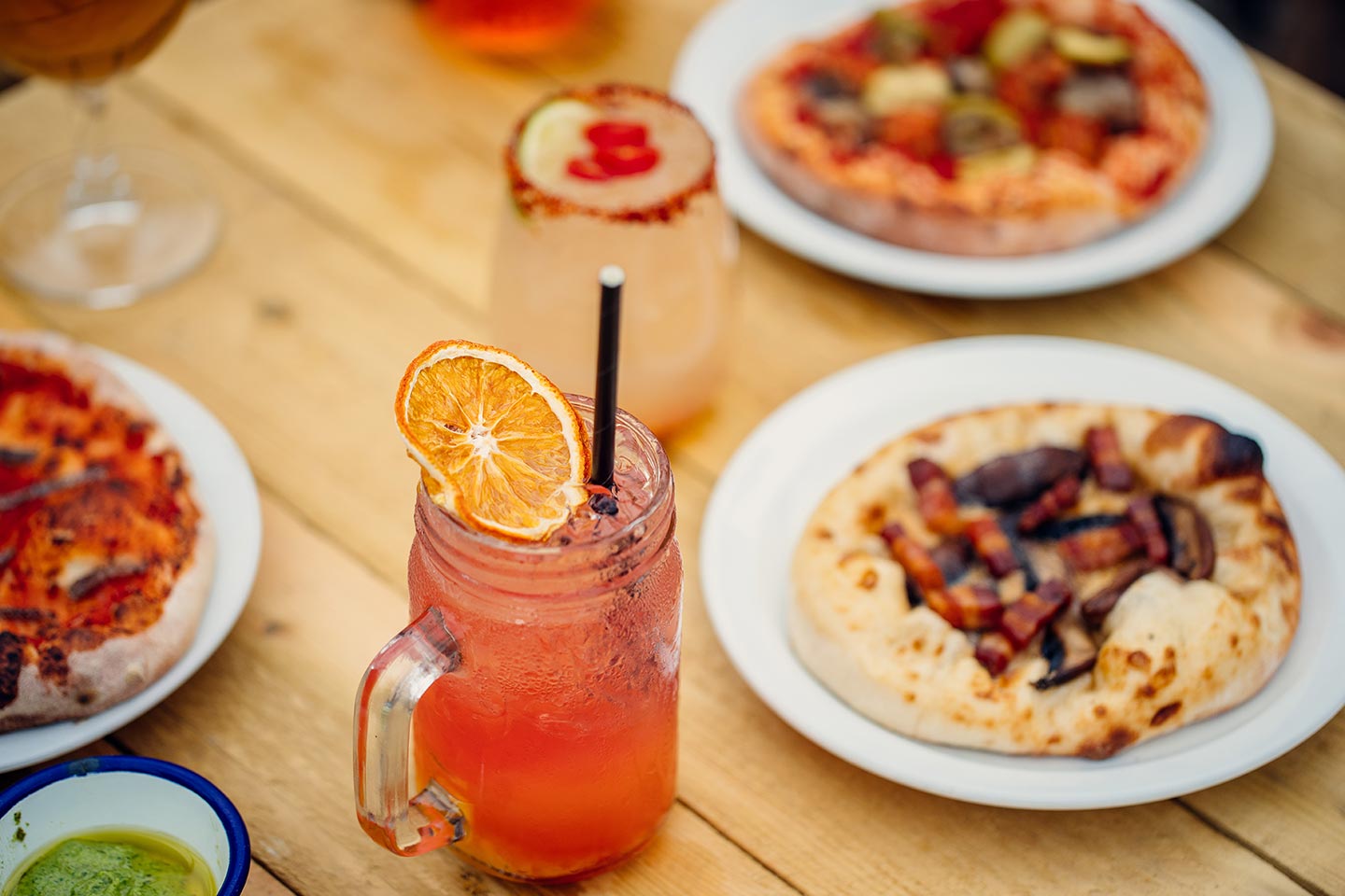 Summer cocktails and wood fired menu at the mexico inn