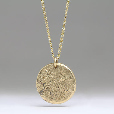 9ct Gold Mini Disc Initial Birthstone Necklace | Posh Totty Designs