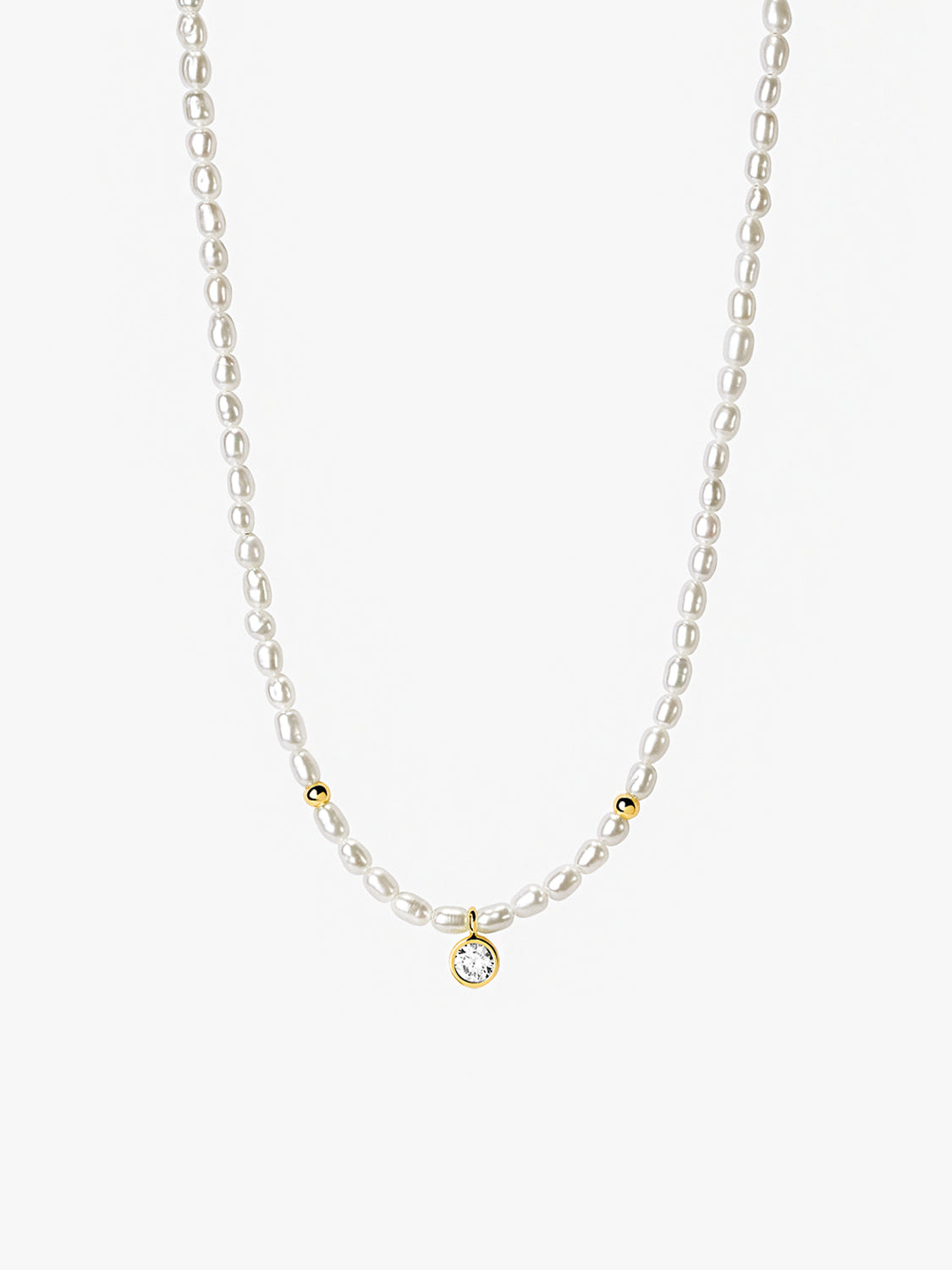 Pearl Choker With Cubic Zirconia