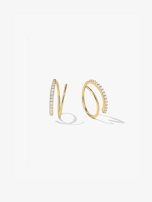 Half Pave Double Hoops - OOTDY