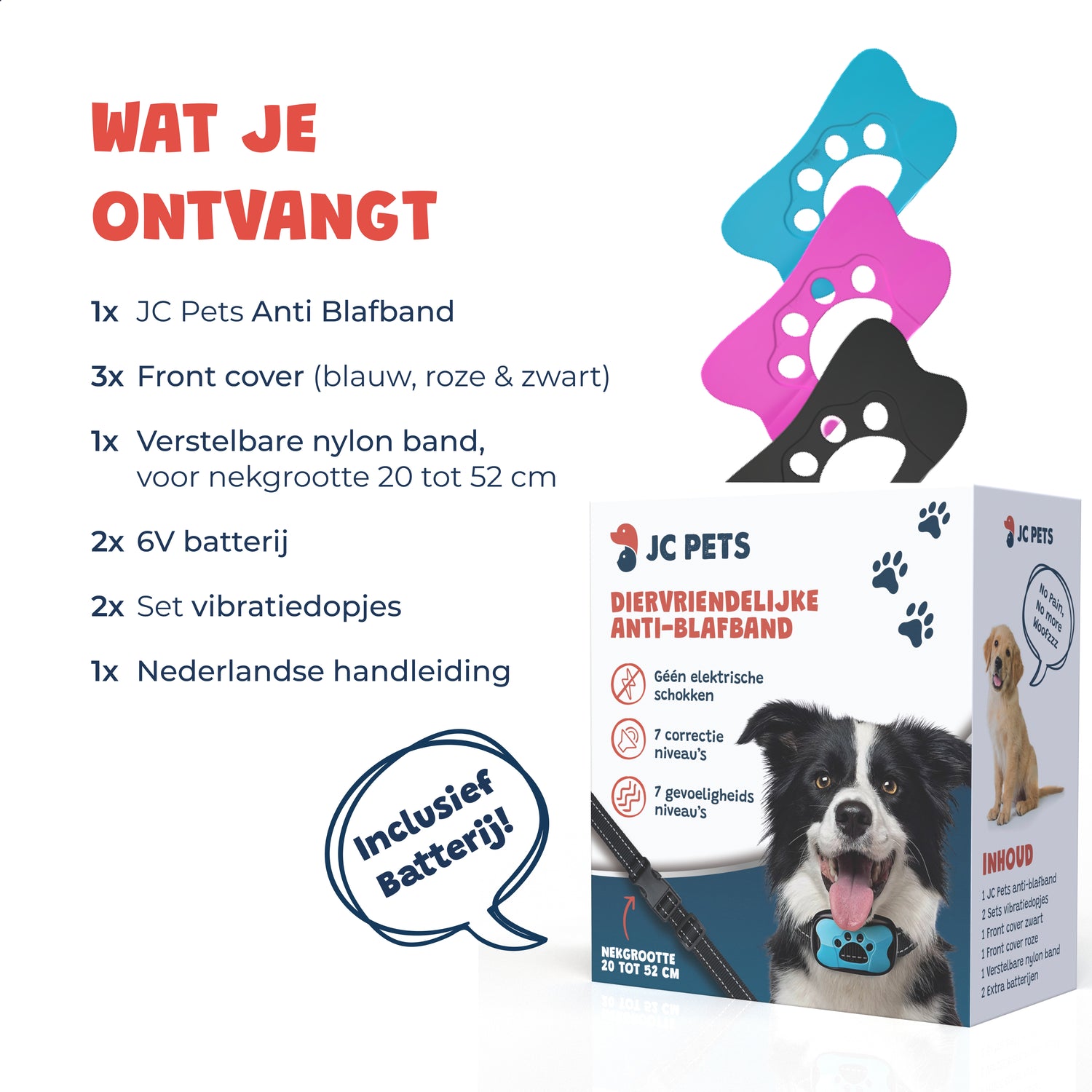 Wonen Gloed Bliksem Diervriendelijke Anti-Blafband | zonder schok & waterbestendig – JC Pets NL