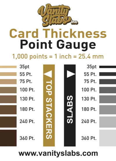 trading card point size