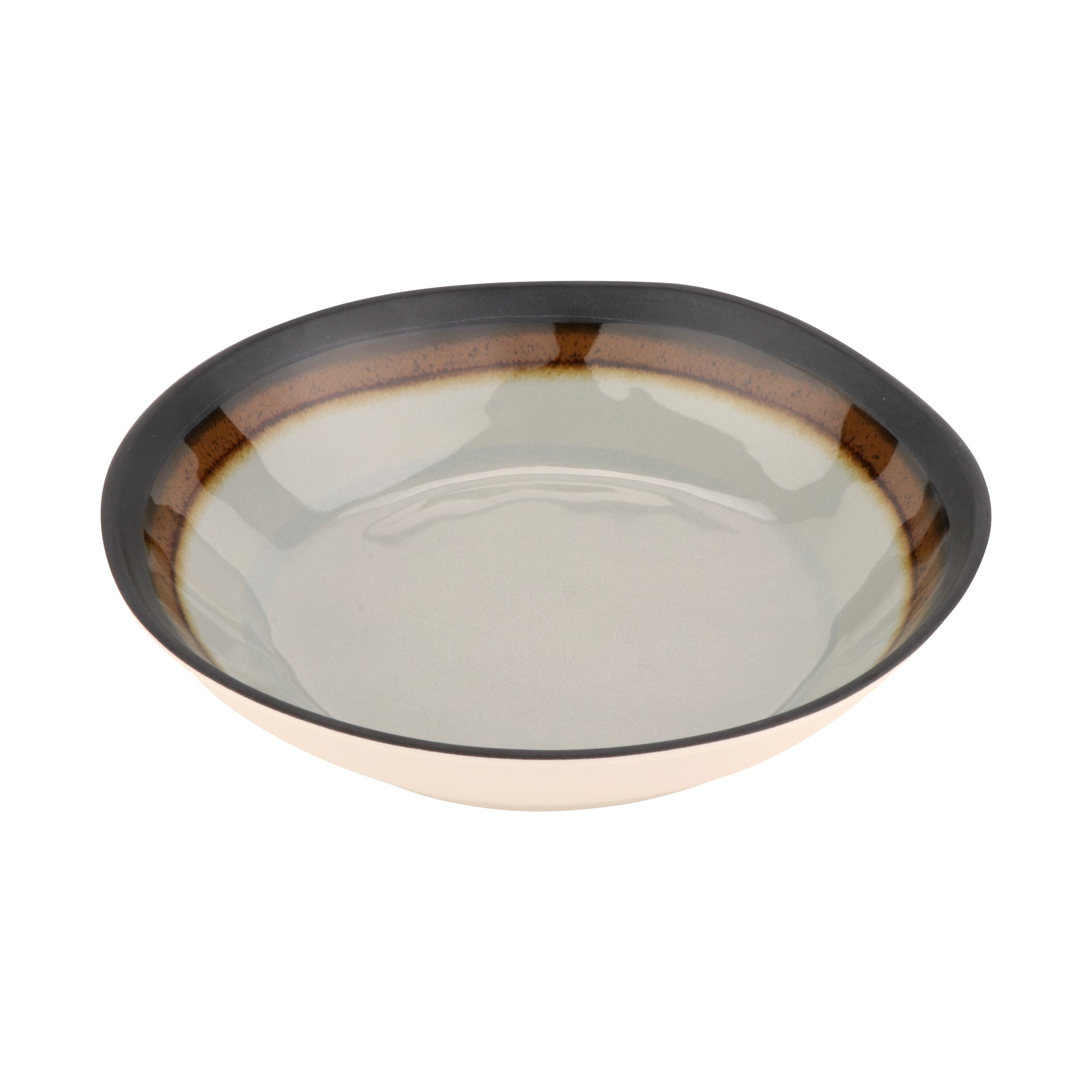 1.2 qt. Mantle Brown Melamine Large Pasta Bowl, 1.5 qt. rim-full, 9.5" dia., 1.75" deep, G.E.T. Mantle (12 Pack)