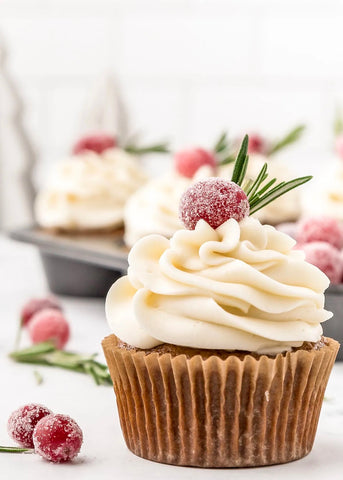 Gingerbread Whipped Cream Cupcakes