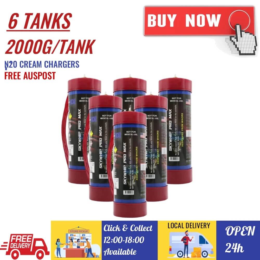 3 Tanks [AW] Aurora Whip 580g Cream Chargers N2O + Nozzles