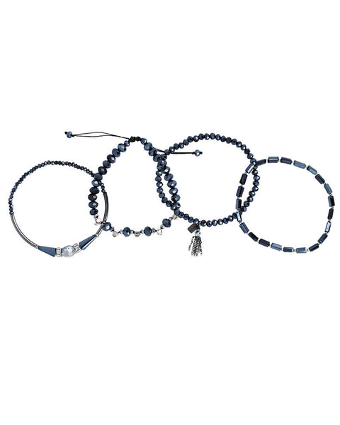 Chan Luu | Black Mixed Crystal Bracelet Set – Online Jewelry Boutique