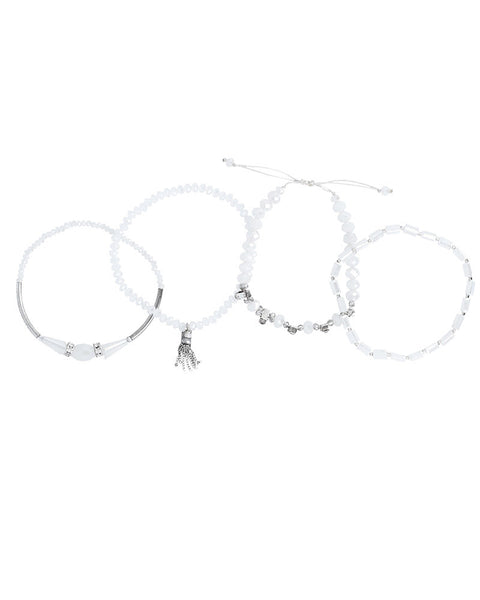 Chan Luu | White Mixed Crystal Bracelet Set – Online Jewelry Boutique