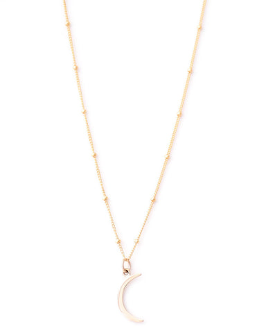 Gold & Gray | Mini Gold Crescent Necklace – Online Jewelry Boutique
