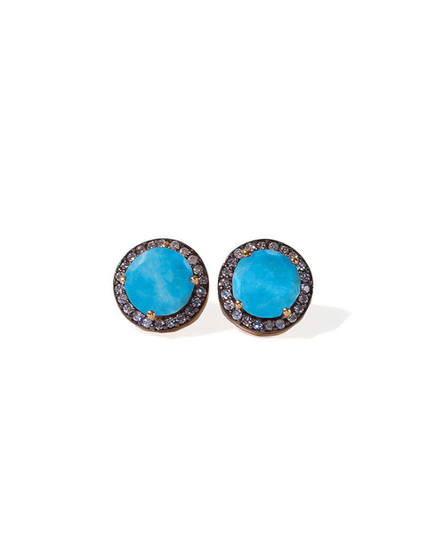 Jaimie Nicole Turquoise Pave Stud Earrings – Online Jewelry Boutique