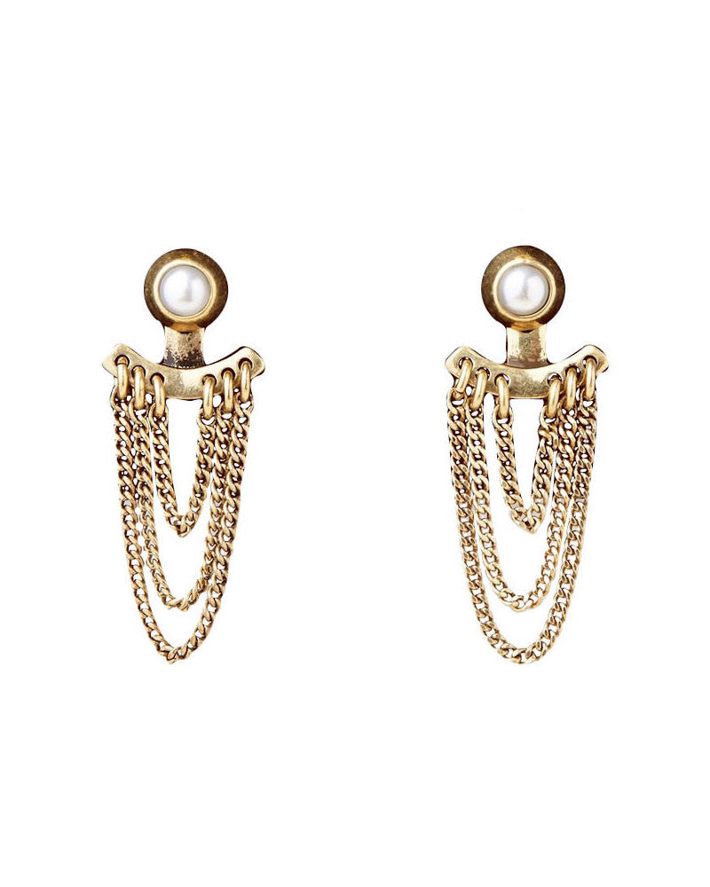 Jenny Bird | Lezark Gold Ear Jacket Earrings – Online Jewelry Boutique