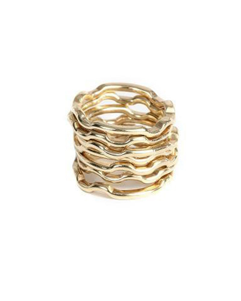 L George Designs | Zig Zag Stackers Gold Ring – Online Jewelry Boutique
