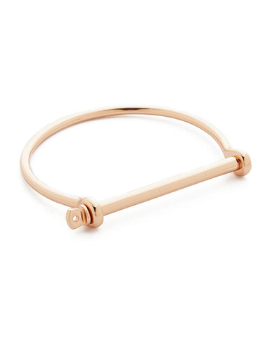 Miansai | Thin Screw Cuff Rose Gold Bracelet – Online Jewelry Boutique