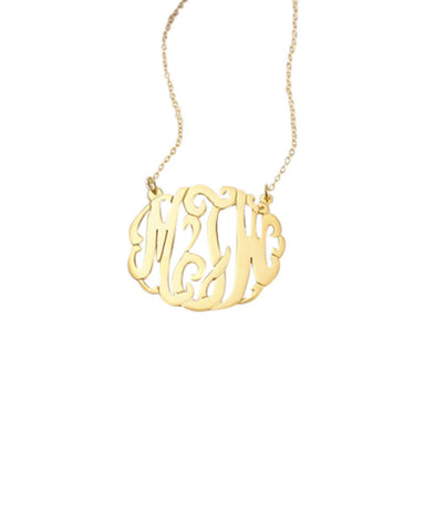 Personalized Cursive Script Initials Necklace – Online Jewelry Boutique