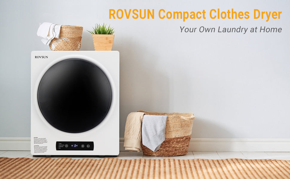 ROVSUN 13.2LBS Portable Clothes Dryer with LED Touch Screen White/Grey