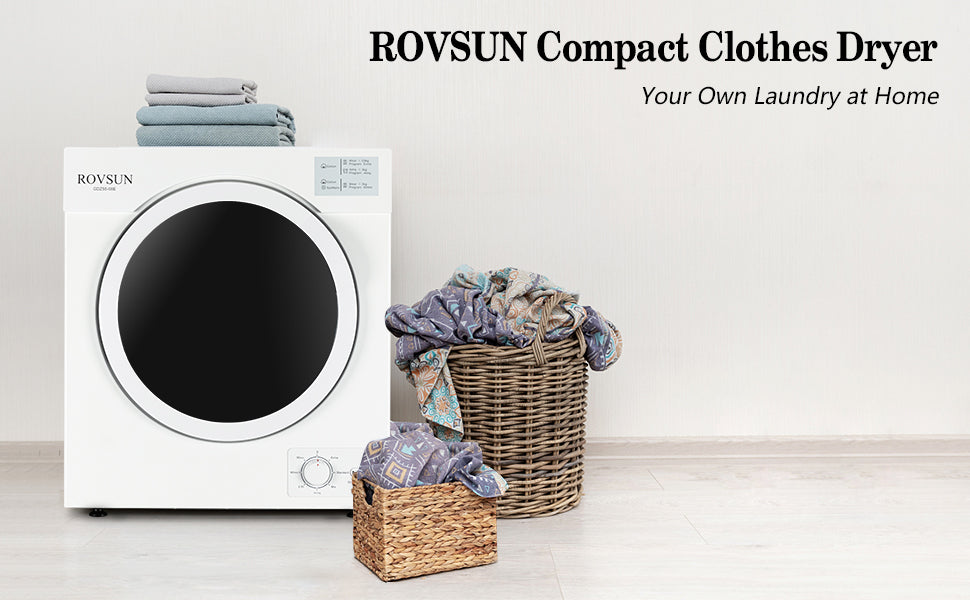 ROVSUN 12 LBS 3.5 Cu. Ft Electric Portable Clothes Dryer