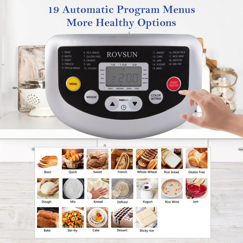 ROVSUN BM8021 19 In 1 Bread Machine