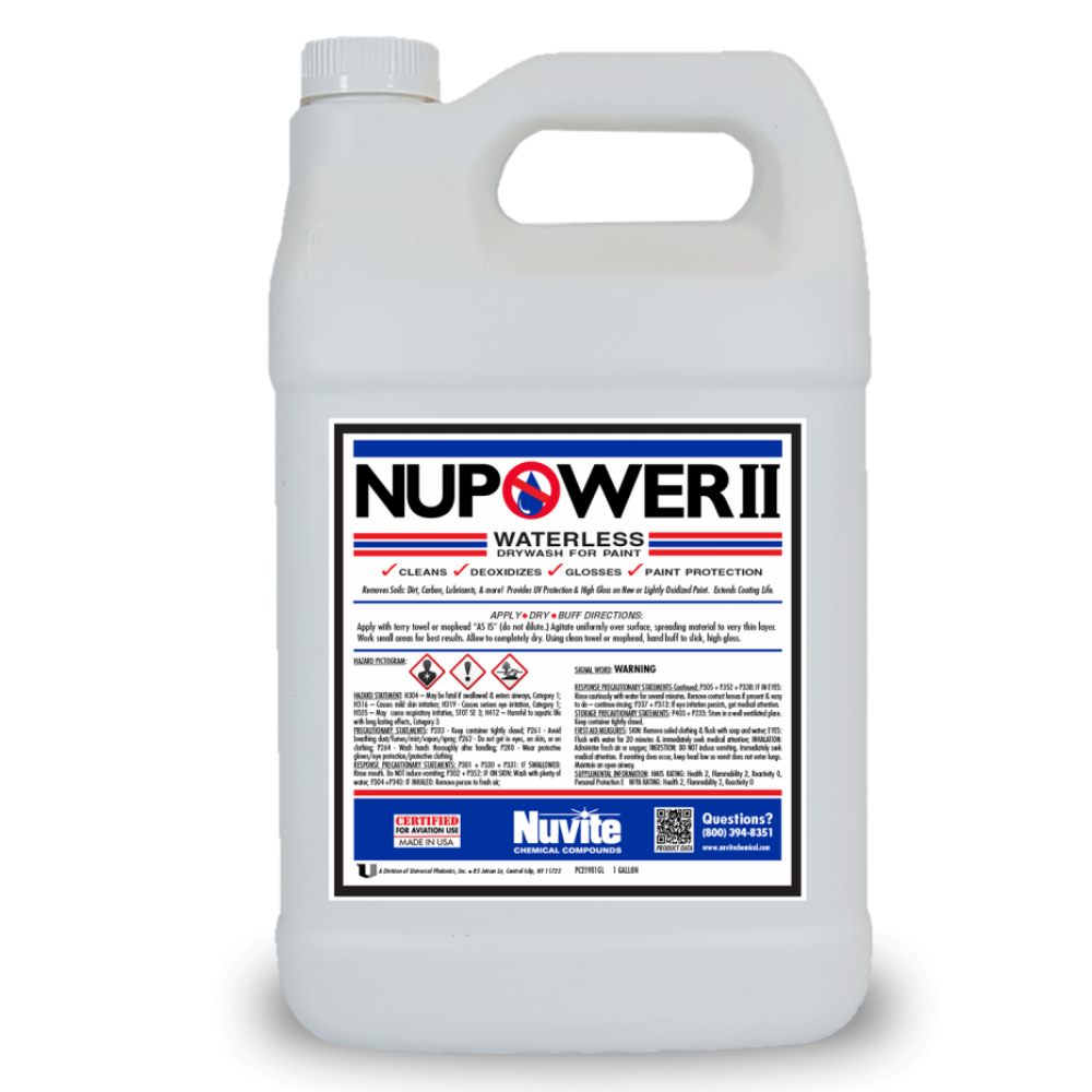 NuPower II Waterless Cleaning Aircraft Dry Wash/Polish Paint Protectant - Global Appearance Products product image