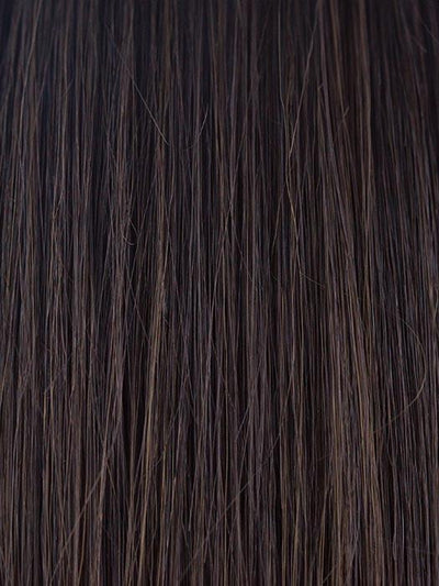 Hair Swatch in DARK-CHOCOLATE | Dark Brown and Medium Brown evenly blended