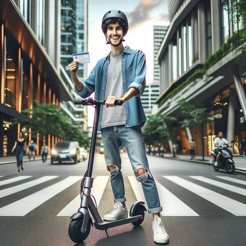 AI Image of person on electric kick scooter