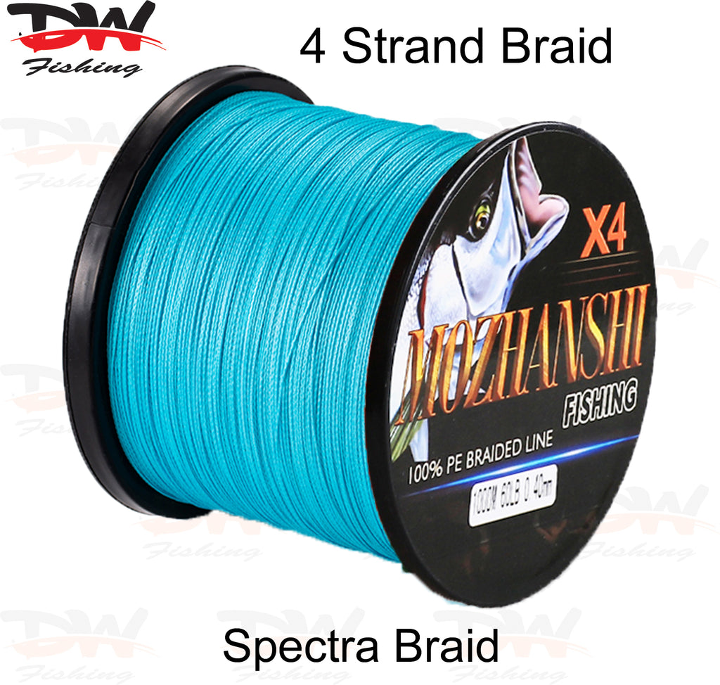 4 Strands PE Braided Line for Sea Fishing 20lb 0.20mm Moss