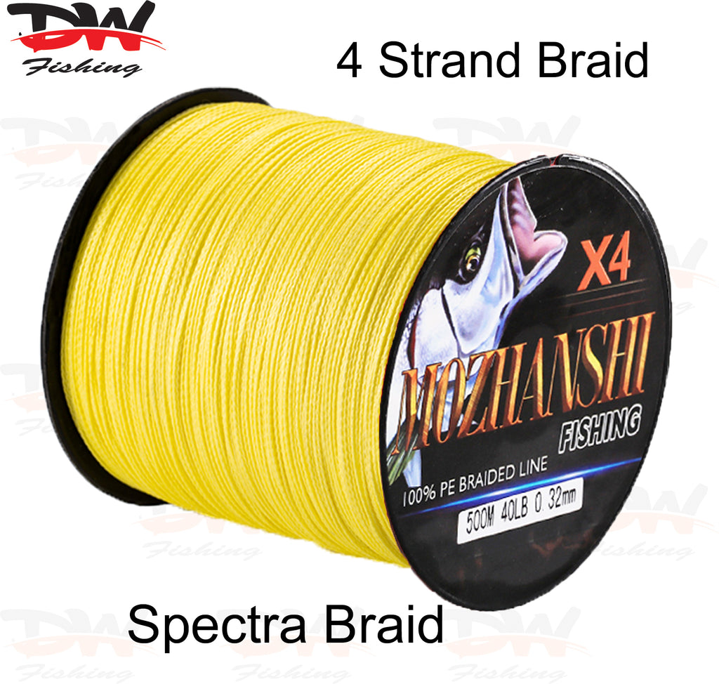 Camo Yellow Weave Strong Braided Fishing Line Fishing Line PE Braided 4  Strands 